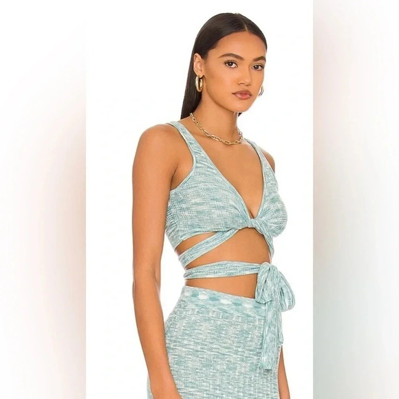 NWT L*Space Zephyr Top and Midi Skirt in Poolside Blue Size Large - Picture 2 of 7